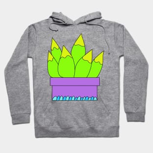 Cute Cactus Design #12: Yellow Green Succulents Hoodie